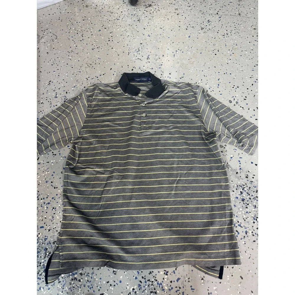 Polo Golf Ralph Lauren Striped‎ Polo Shirt Mens XL Short Sleeve